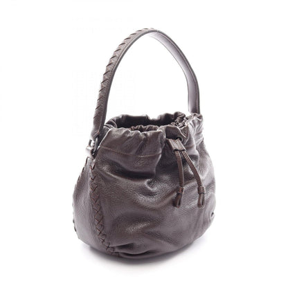 Bottega Veneta Handbag Intrecciato Drawstring Bag Dark Brown Leather — view 2