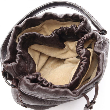 Bottega Veneta Handbag Intrecciato Drawstring Bag Dark Brown Leather — view 3