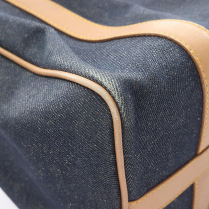 Dior Handbag Mini Boston Blue Denim Leather — view 5