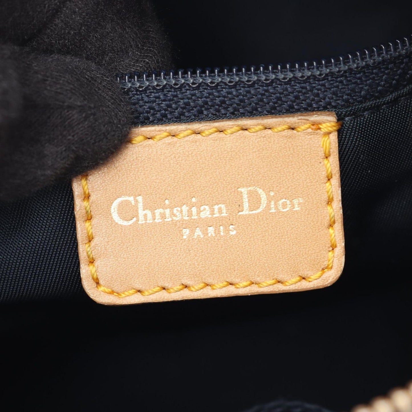 Dior Handbag Mini Boston Blue Denim Leather — view 4