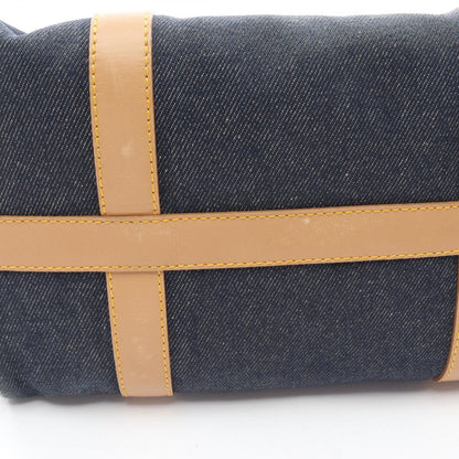 Dior Handbag Mini Boston Blue Denim Leather — view 9