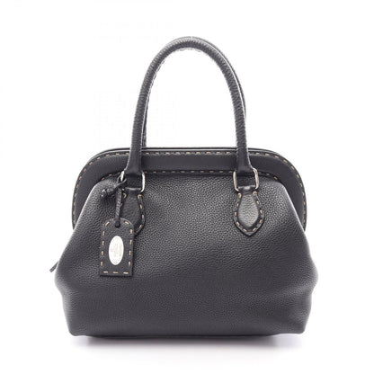 Fendi Handbag Selleria Doctor's Bag Black Leather