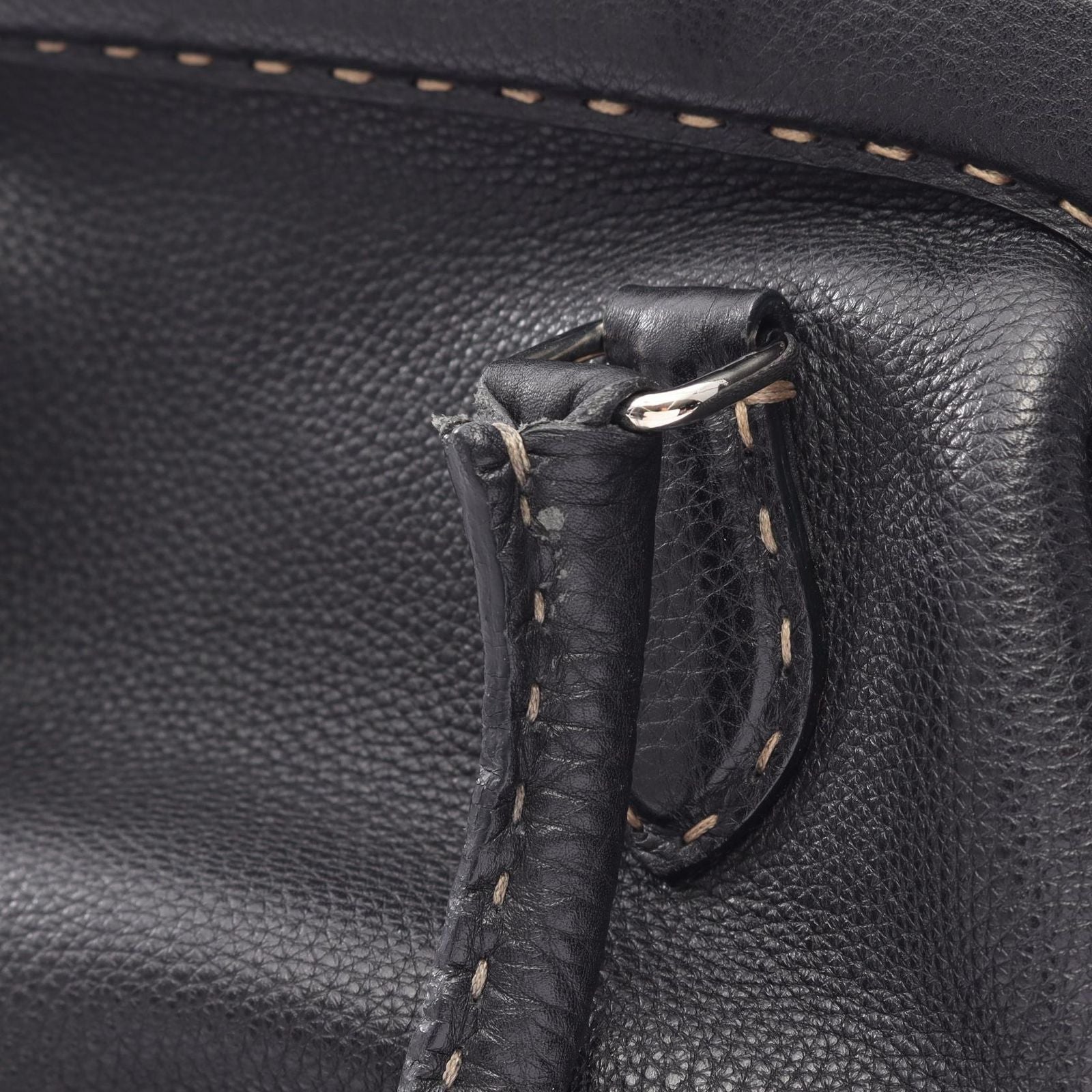 Fendi Handbag Selleria Doctor's Bag Black Leather — view 8