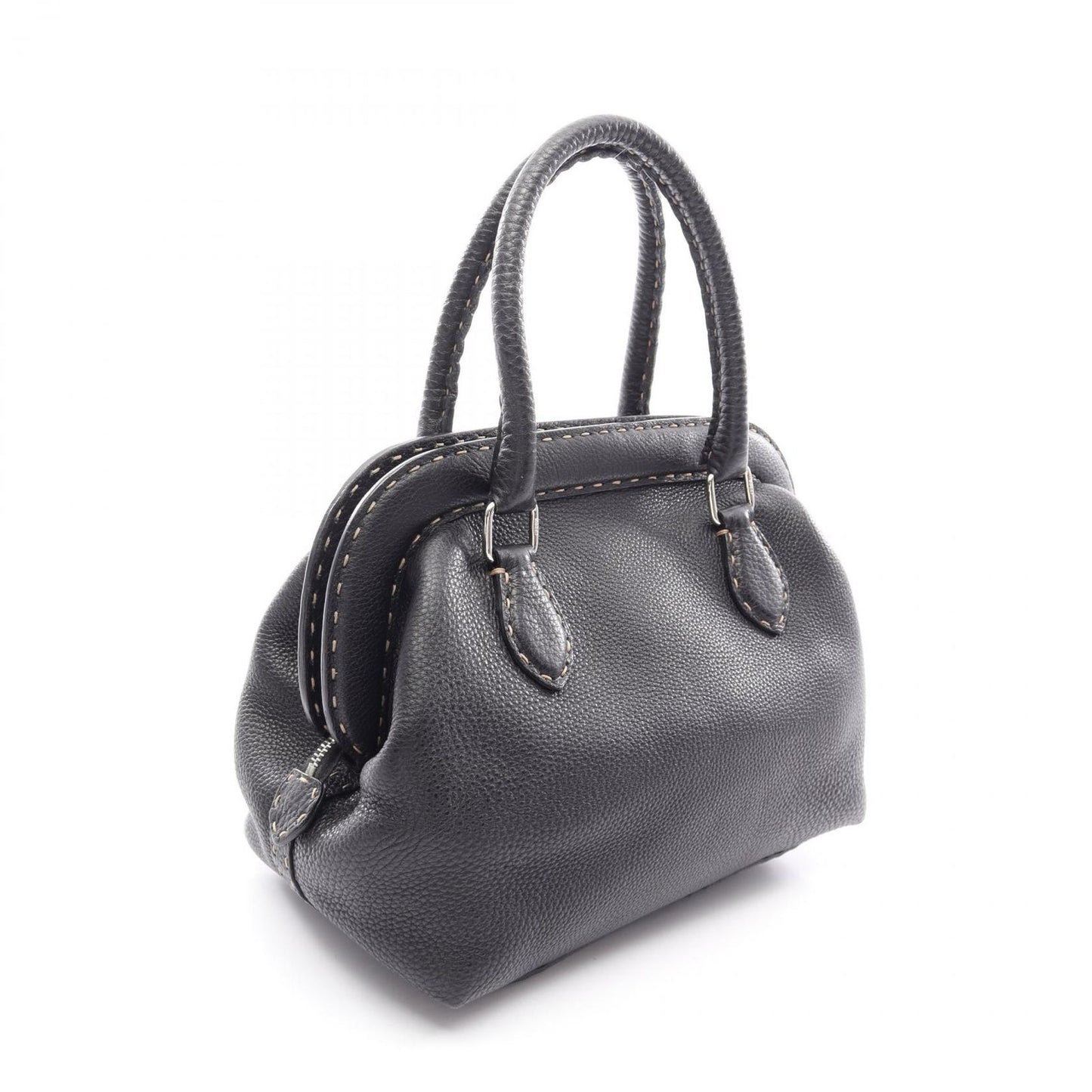 Fendi Handbag Selleria Doctor's Bag Black Leather — view 2