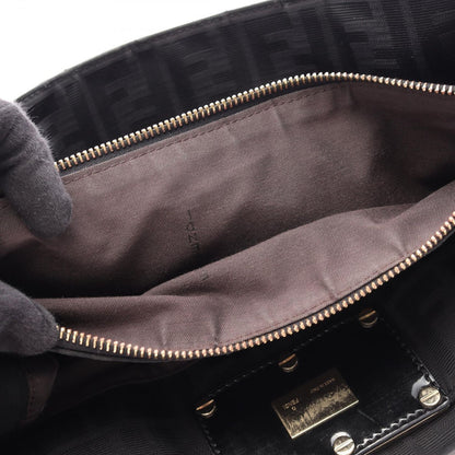 Fendi Tote Zucca Black Canvas Patent — view 5