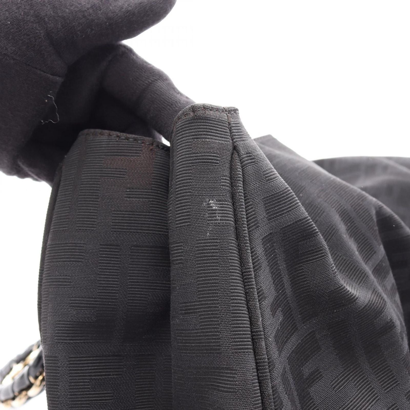 Fendi Tote Zucca Black Canvas Patent — view 7