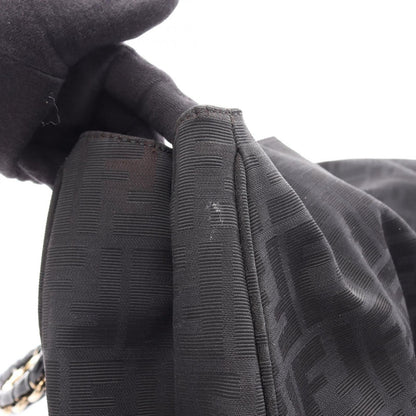 Fendi Tote Zucca Black Canvas Patent — view 7