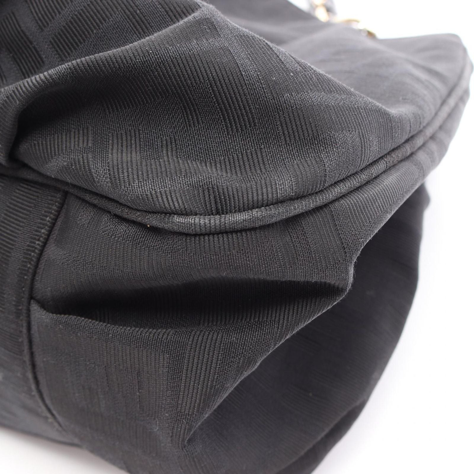 Fendi Tote Zucca Black Canvas Patent — view 9