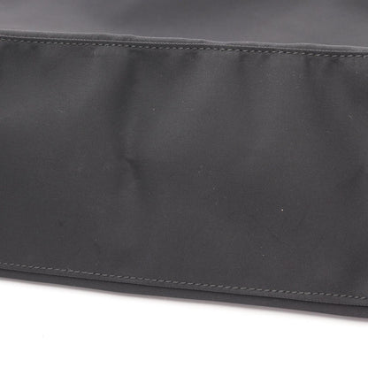 Prada Tote Triangle Logo Black Nylon Leather Shoulder — view 5