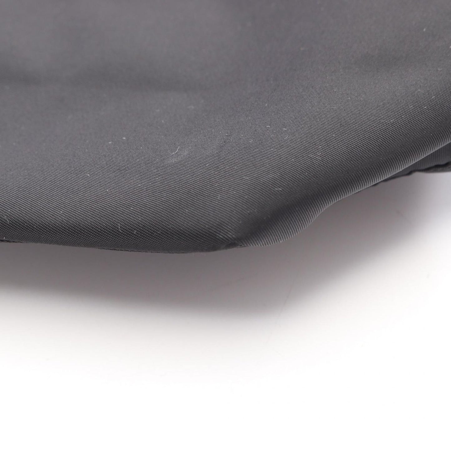 Prada Tote Triangle Logo Black Nylon Leather Shoulder — view 6