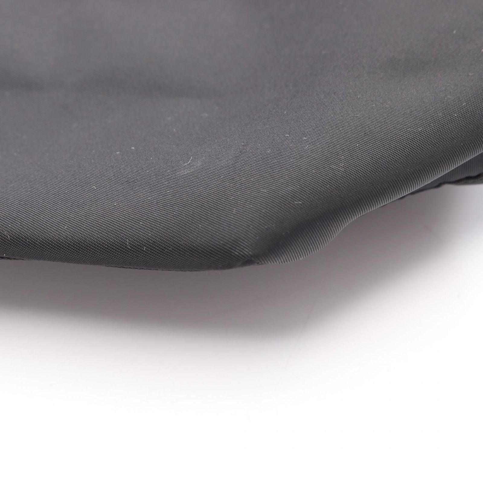 Prada Tote Triangle Logo Black Nylon Leather Shoulder — view 6