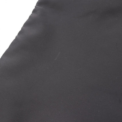 Prada Tote Triangle Logo Black Nylon Leather Shoulder — view 9