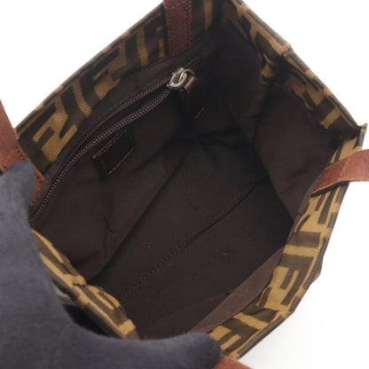 Fendi Handbag Zucca Mini Tote Brown Canvas Leather — view 3