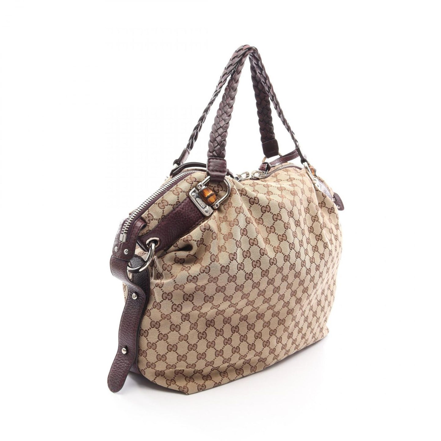 Gucci Tote Bamboo GG Canvas Beige — view 2