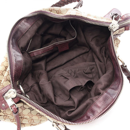 Gucci Tote Bamboo GG Canvas Beige — view 3