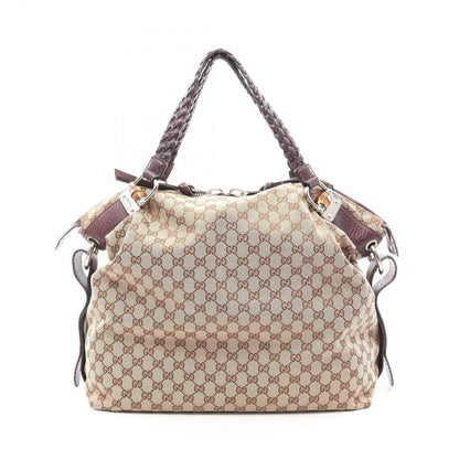 Gucci Tote Bamboo GG Canvas Beige