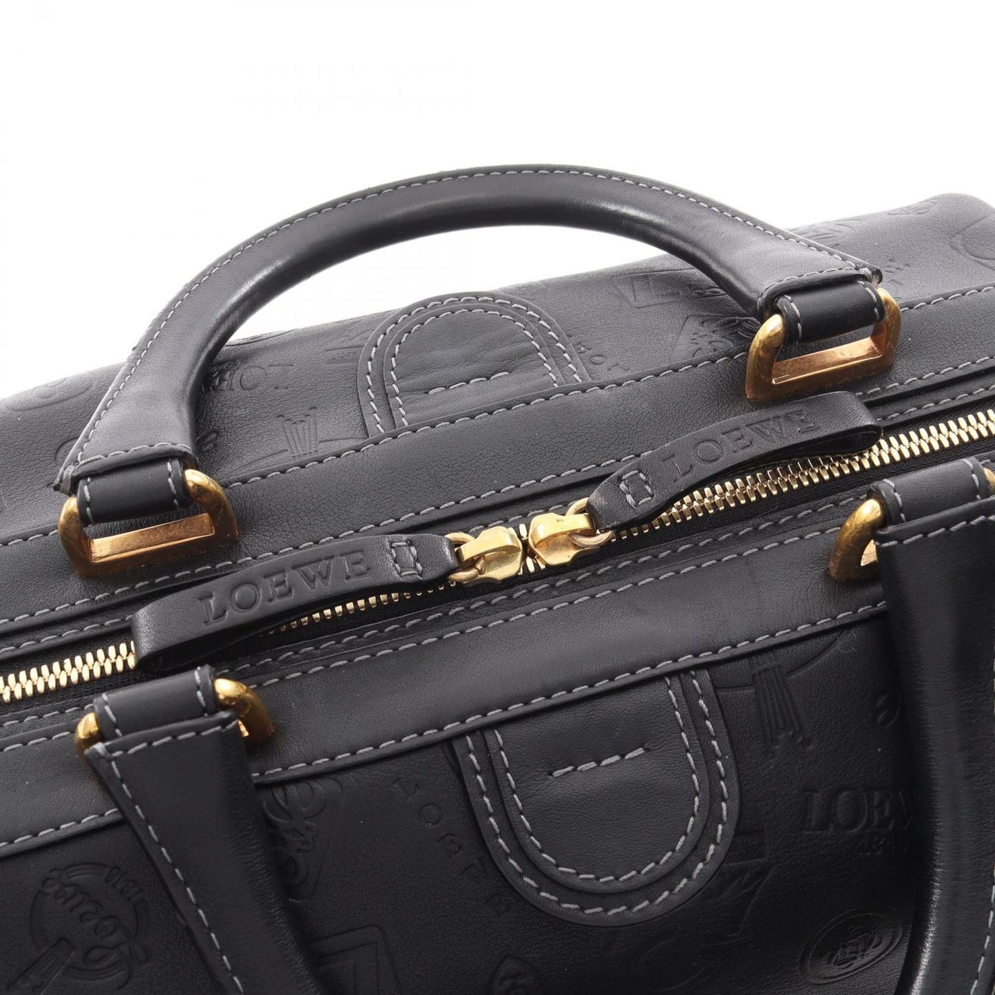 Loewe Tote Doctor's Anniversary Black Leather Mini Boston — view 9