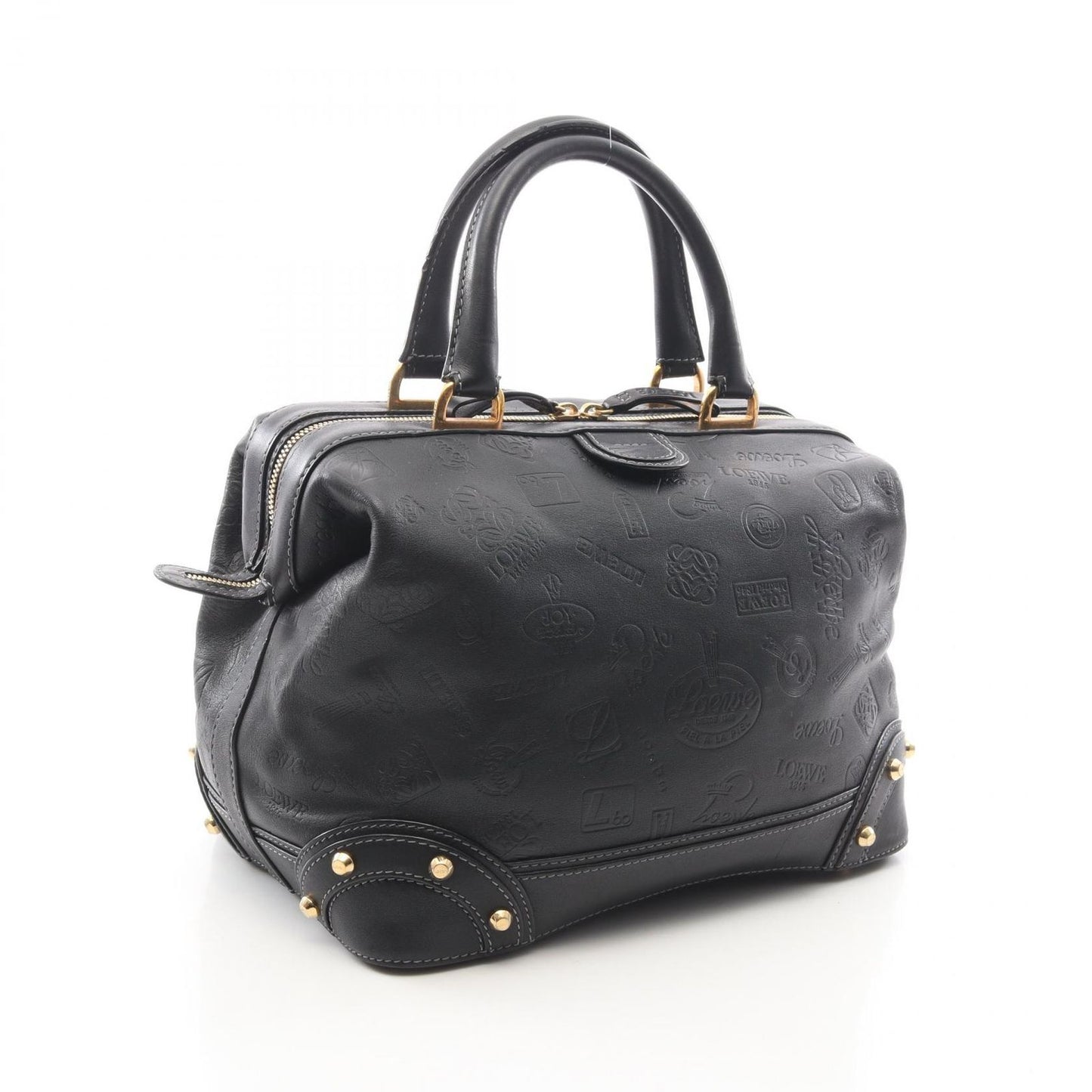 Loewe Tote Doctor's Anniversary Black Leather Mini Boston — view 2