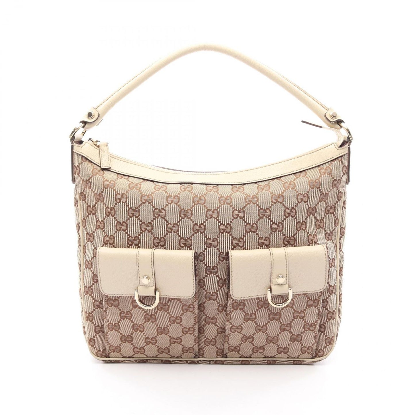 Gucci Shoulder Bag Abbey GG Canvas Beige Ivory