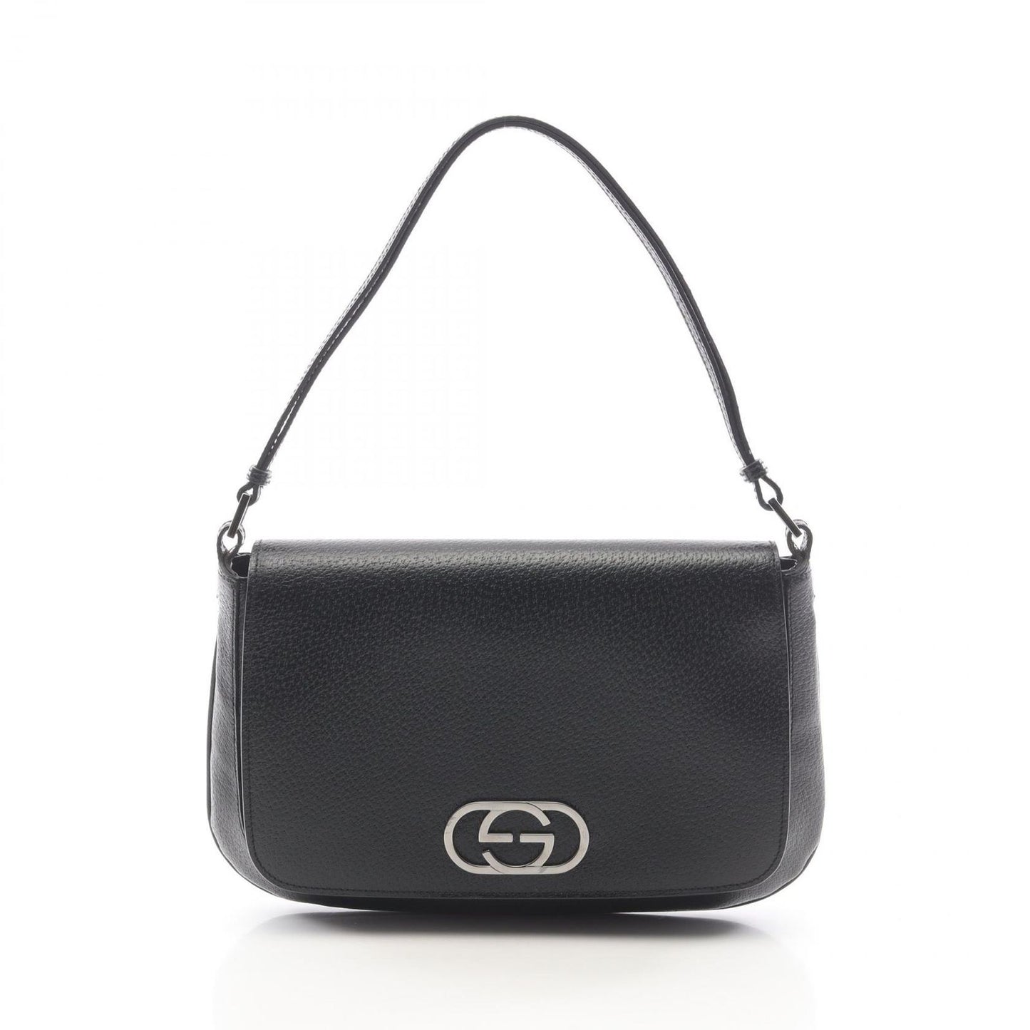 Gucci Shoulder Bag Interlocking 001 Black Leather