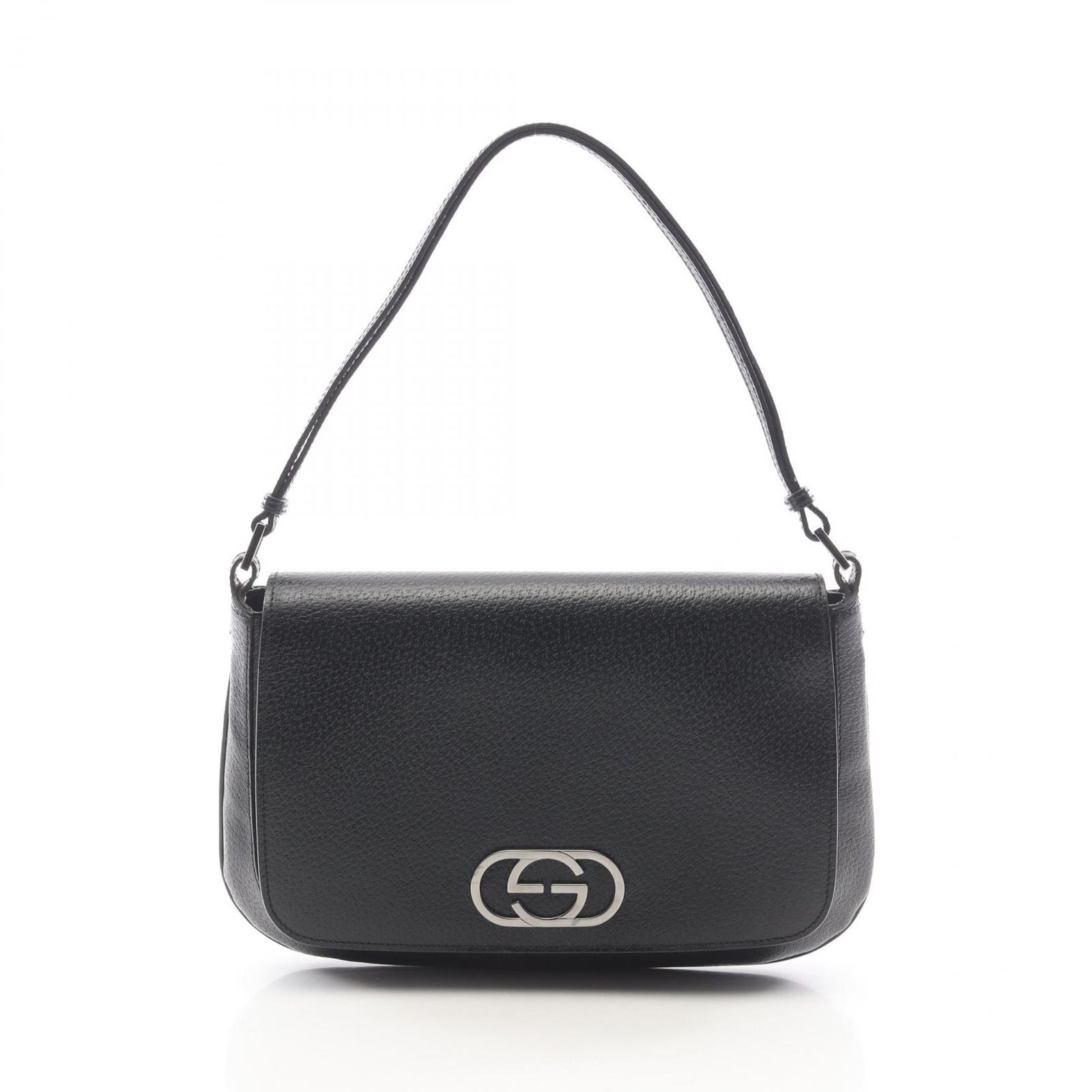 Gucci Shoulder Bag Interlocking 001 Black Leather