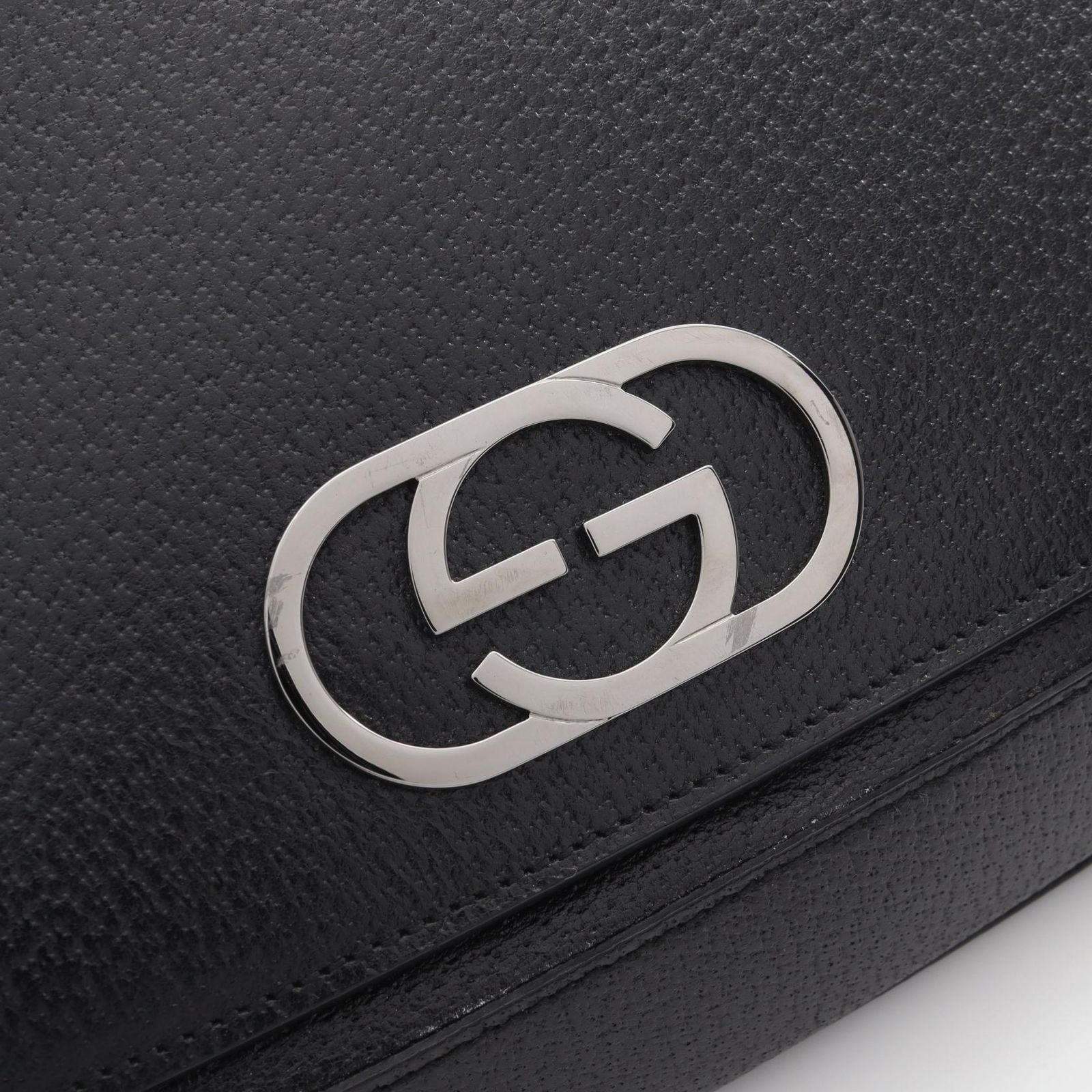 Gucci Shoulder Bag Interlocking 001 Black Leather — view 5