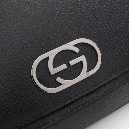 Gucci Shoulder Bag Interlocking 001 Black Leather — view 5