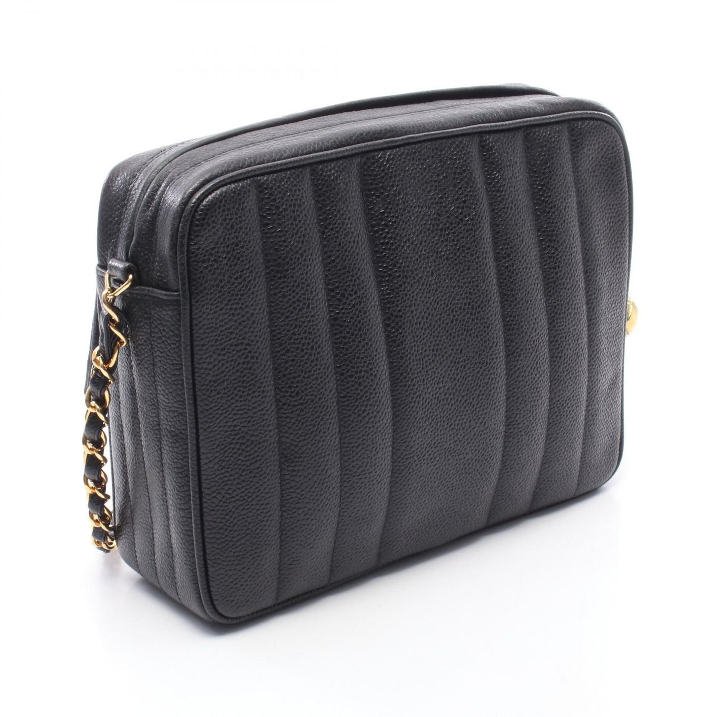 Chanel Shoulder Bag Mademoiselle Cocobol Black Calf Chain — view 2