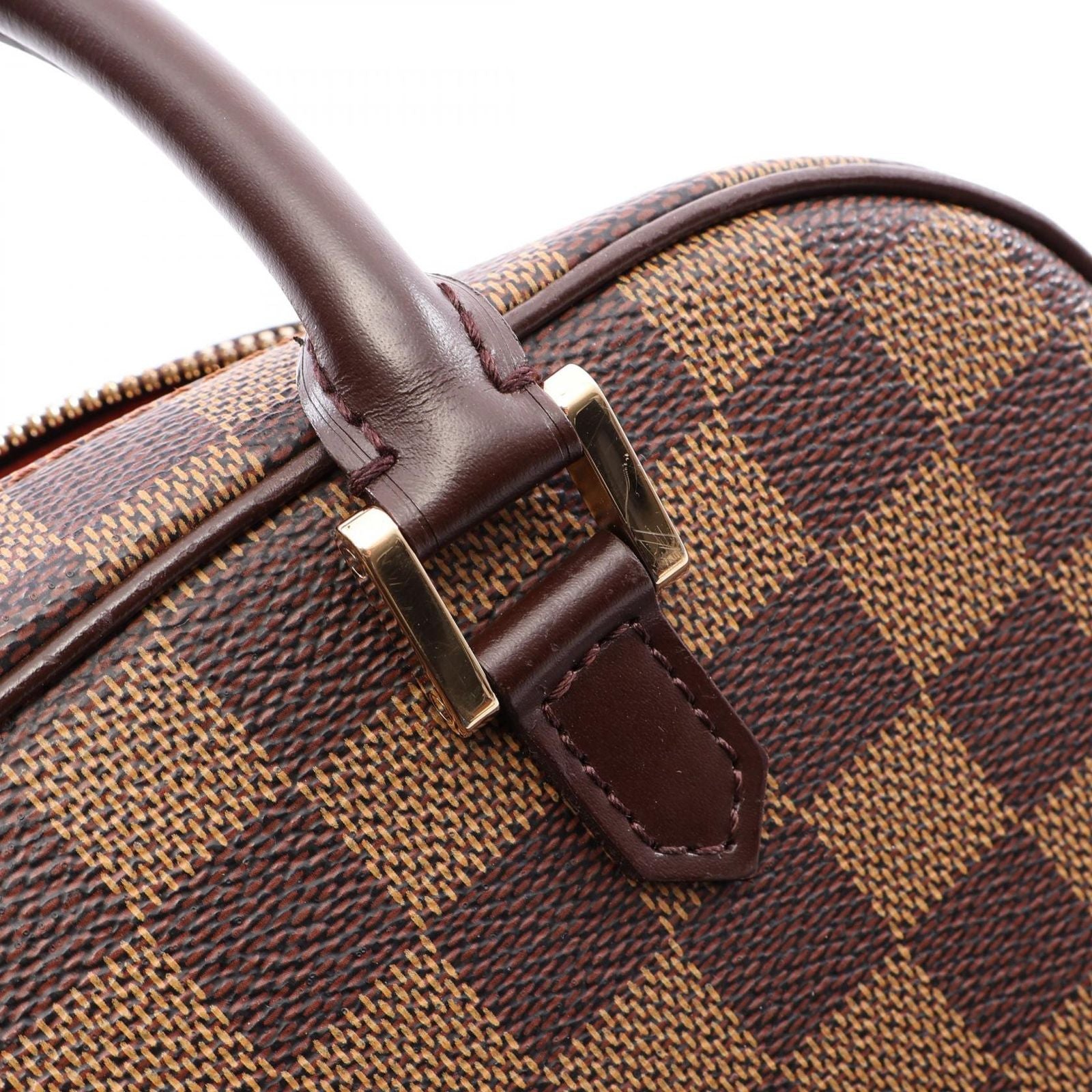 Louis Vuitton Handbag Saria Mini Damier Ebene Canvas Leather — view 9