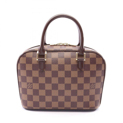 Louis Vuitton Handbag Saria Mini Damier Ebene Canvas Leather