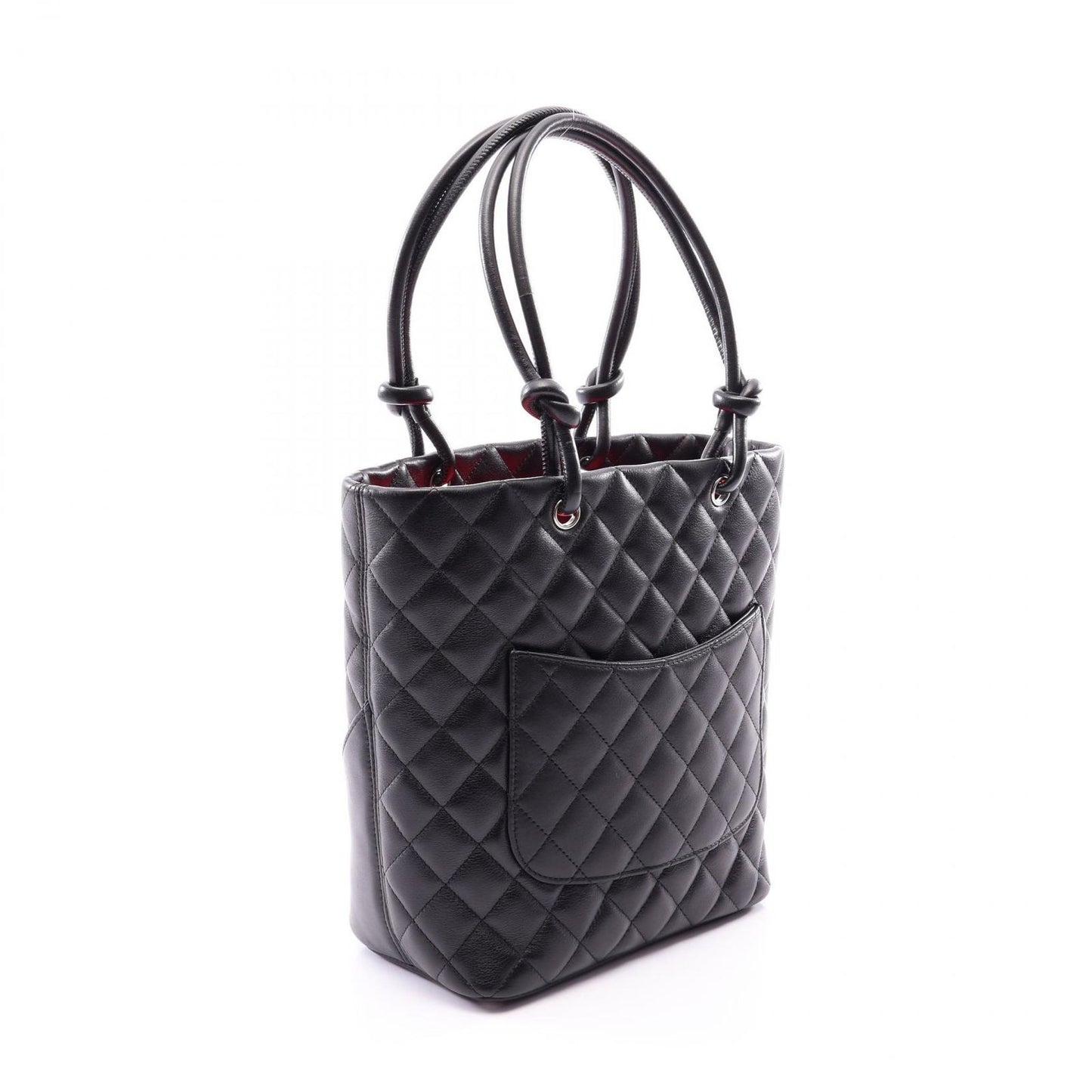 Chanel Tote Cambon Line Black Enamel Leather Patent — view 2
