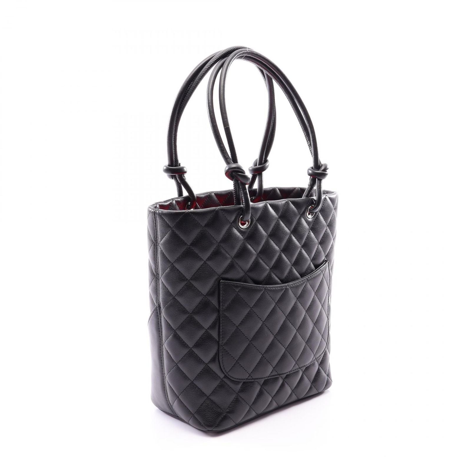 Chanel Tote Cambon Line Black Enamel Leather Patent — view 2