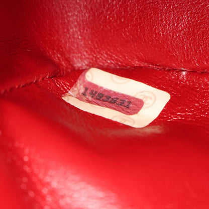 Chanel Shoulder Bag Mini Quilted Red Lambskin Chain — view 5