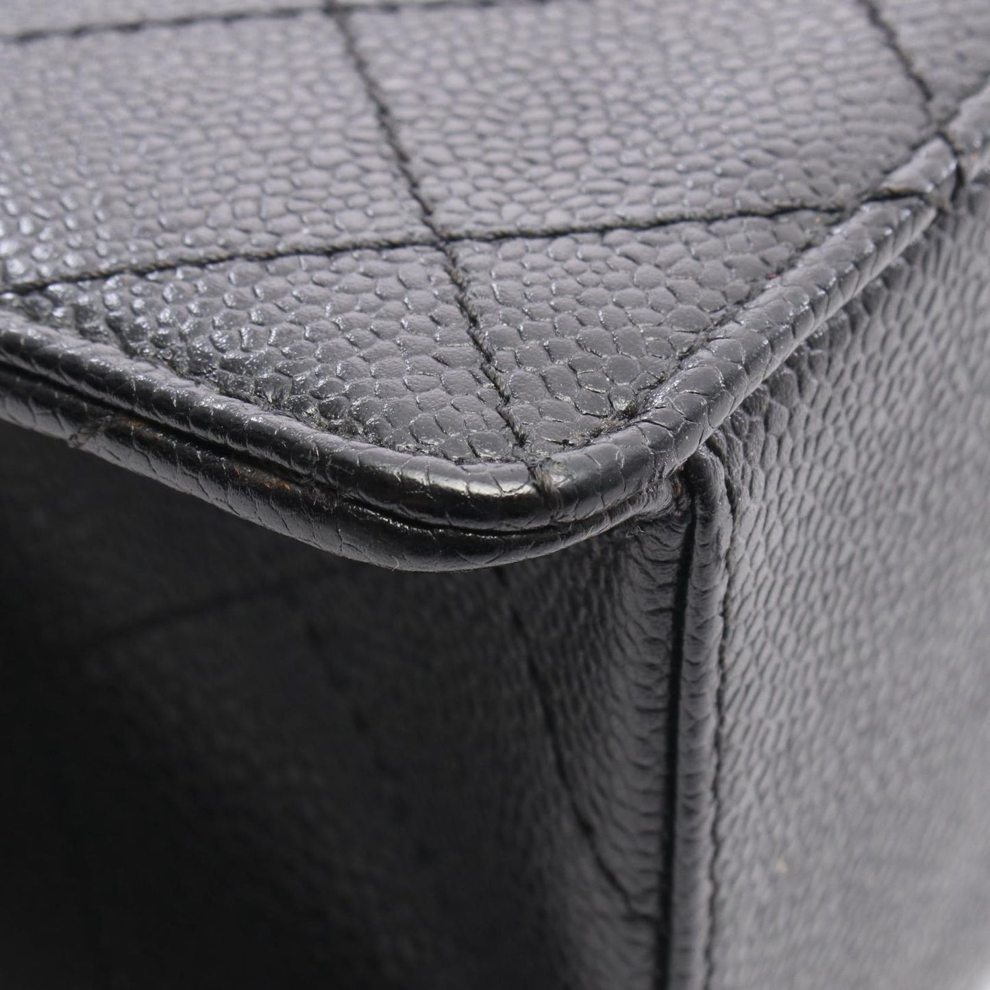 Chanel Shoulder Bag Deca Quilted 30 Single Flap Black Calf Chain — view 9