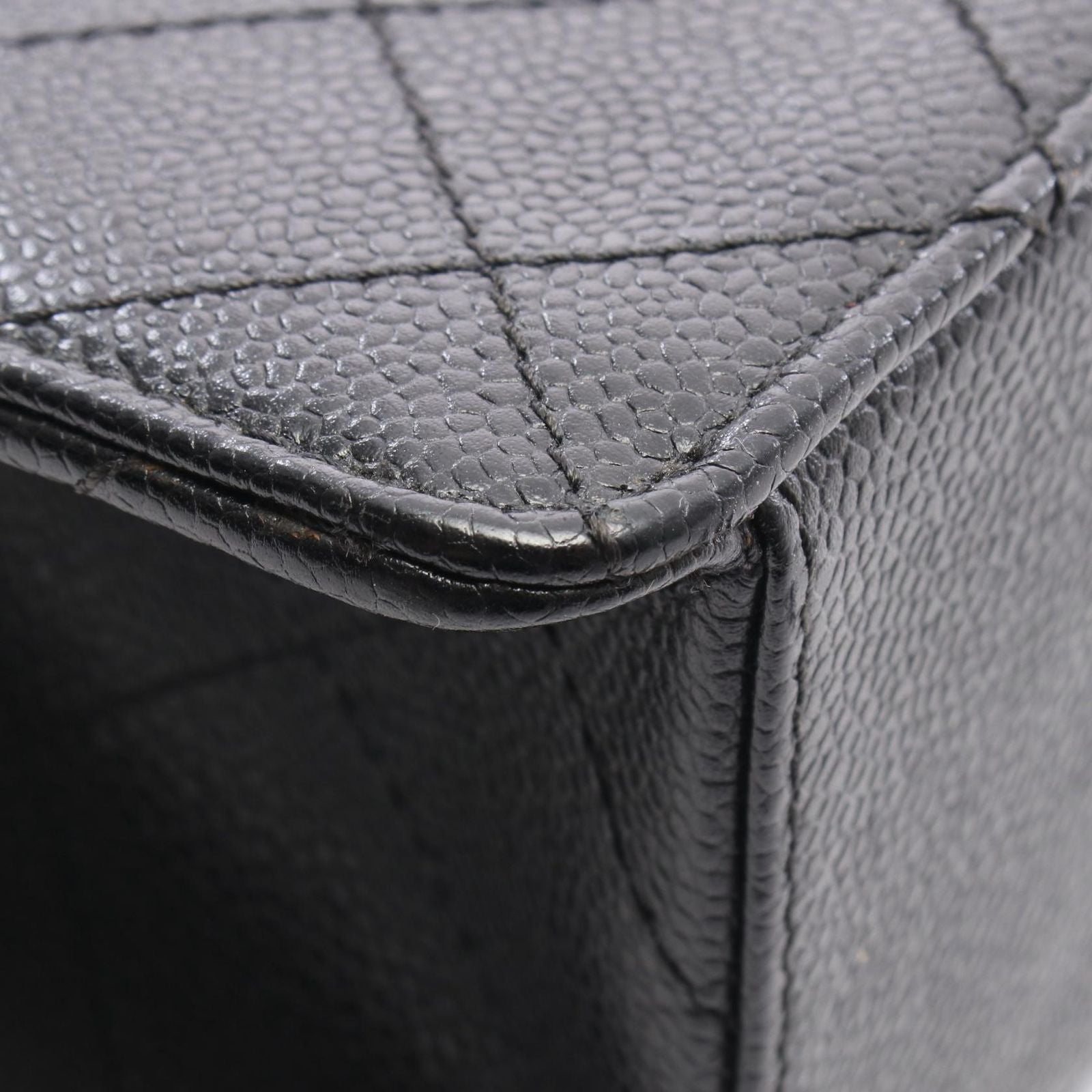 Chanel Shoulder Bag Deca Quilted 30 Single Flap Black Calf Chain — view 9