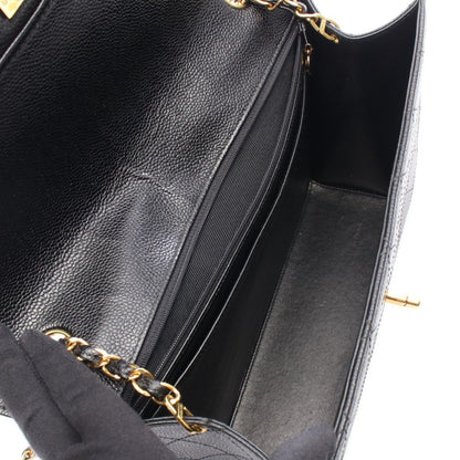 Chanel Shoulder Bag Deca Quilted 30 Single Flap Black Calf Chain — view 3
