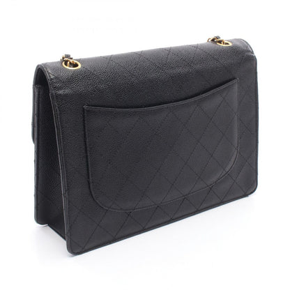 Chanel Shoulder Bag Deca Quilted 30 Single Flap Black Calf Chain — view 2