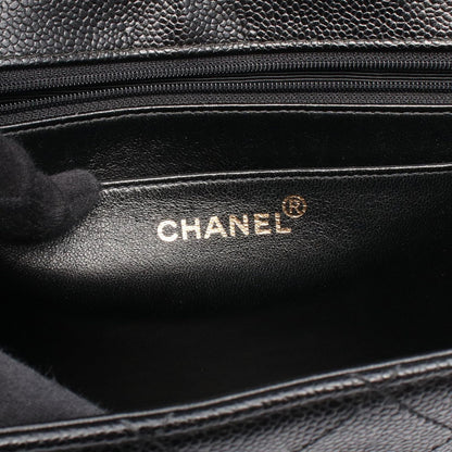 Chanel Shoulder Bag Deca Quilted 30 Single Flap Black Calf Chain — view 4
