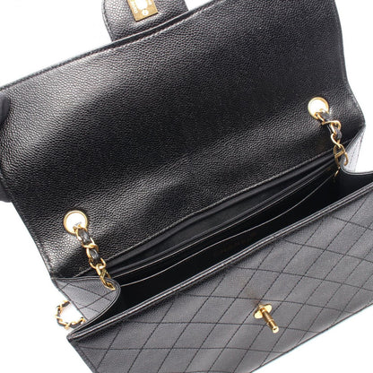 Chanel Shoulder Bag Deca Quilted 30 Single Flap Black Calf Chain — view 7