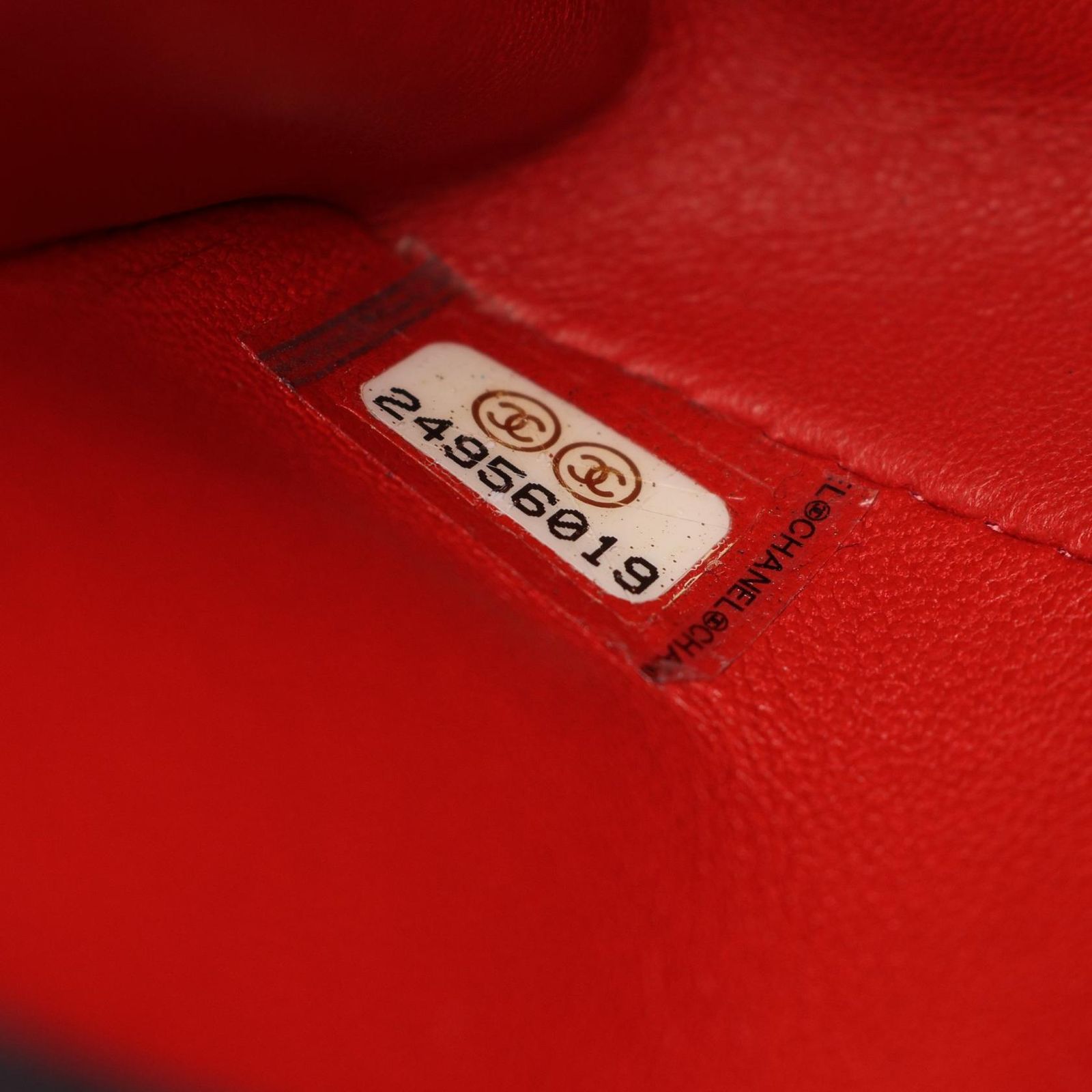 Chanel Shoulder Bag Boy Small Red Leather Chain — view 5