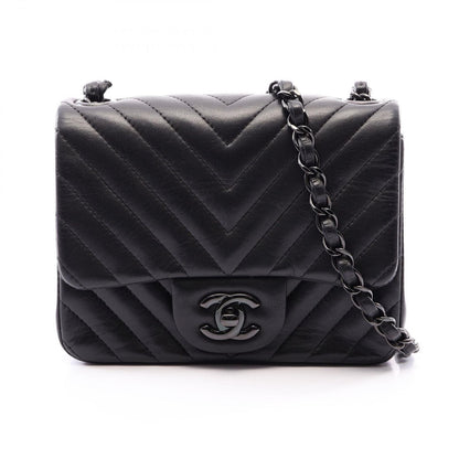 Chanel Shoulder Bag Chain Black Lambskin