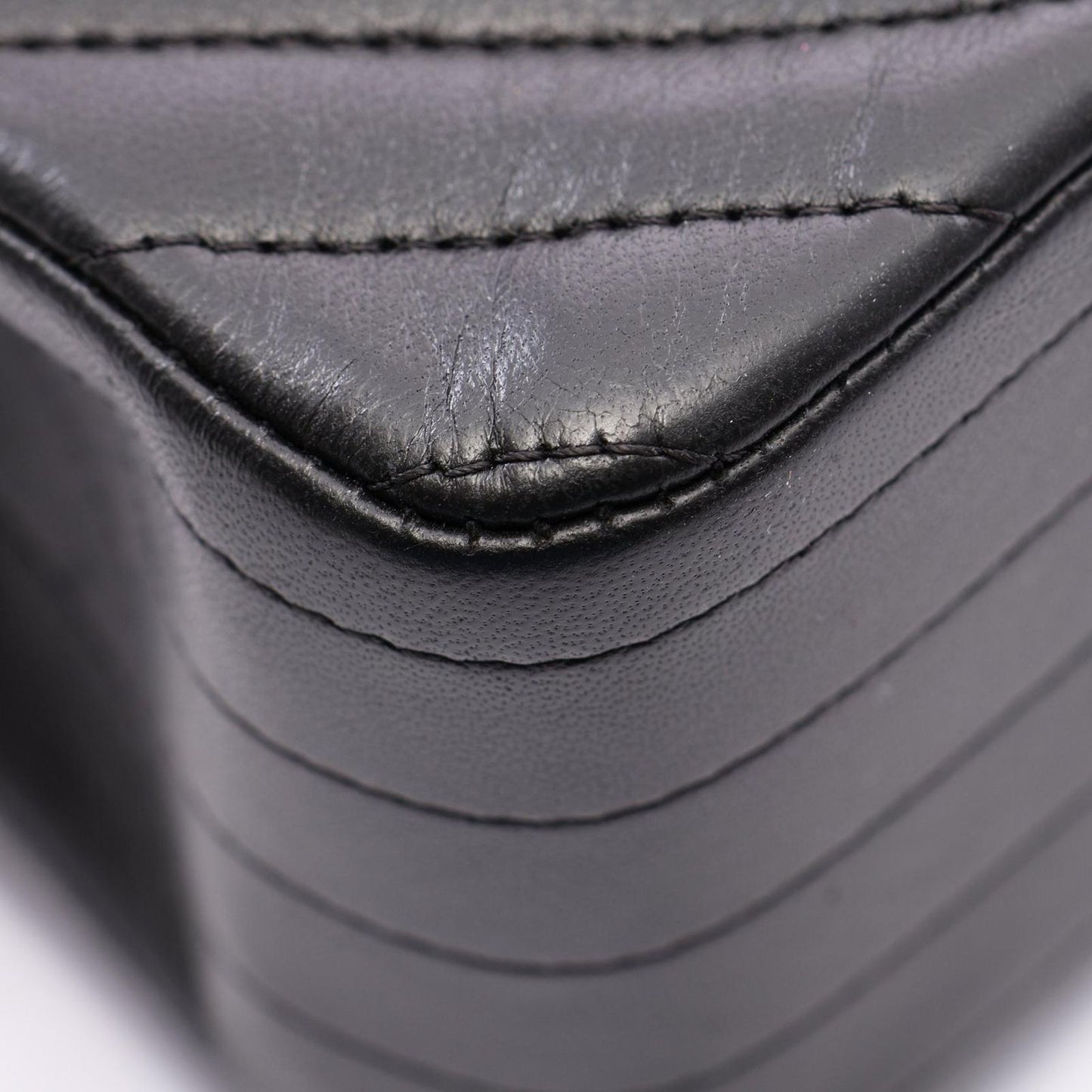 Chanel Shoulder Bag Chain Black Lambskin — view 7