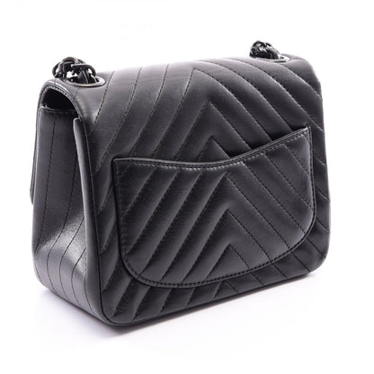 Chanel Shoulder Bag Chain Black Lambskin — view 2