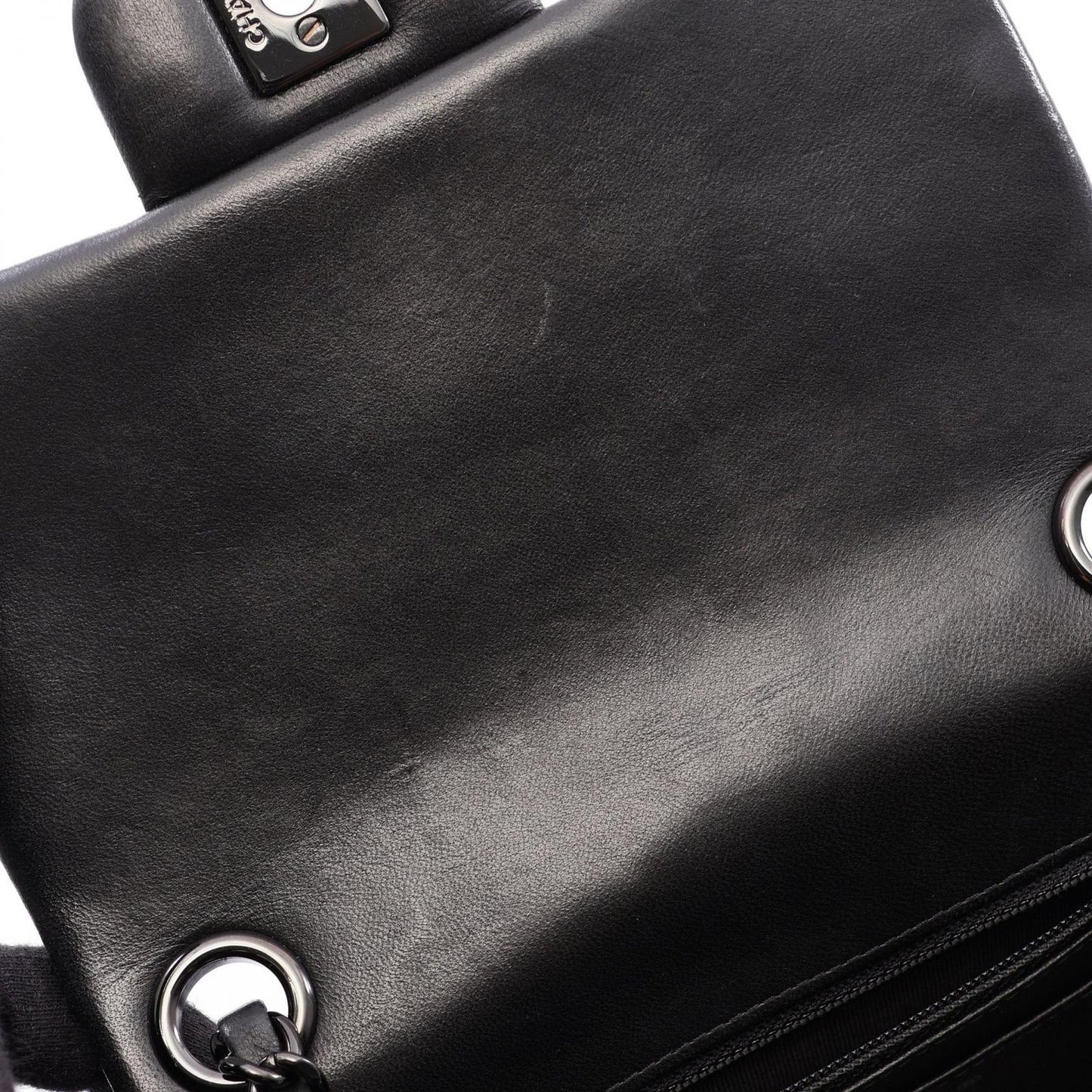 Chanel Shoulder Bag Chain Black Lambskin — view 6