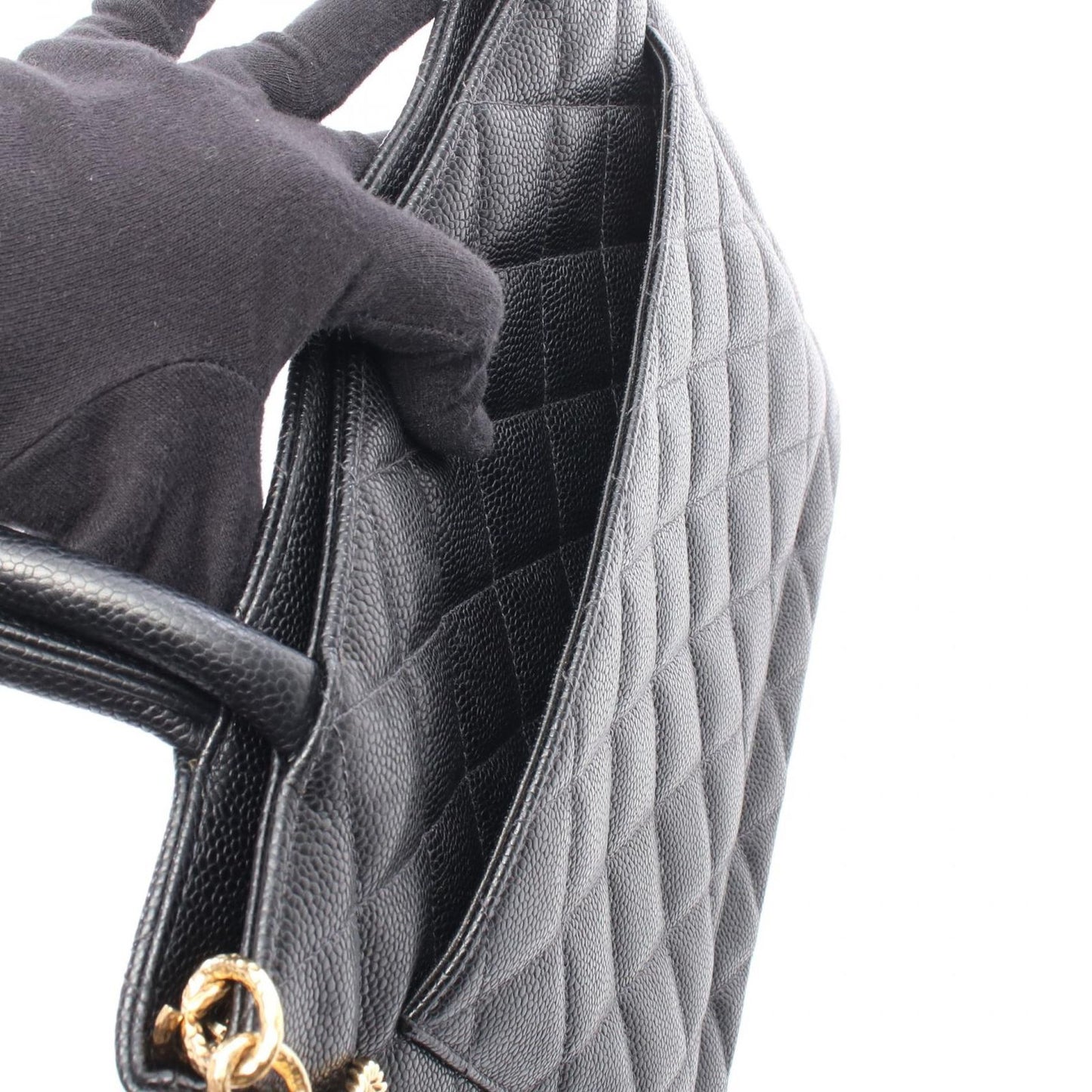 Chanel Tote Reissue Black Caviar Leather — view 7