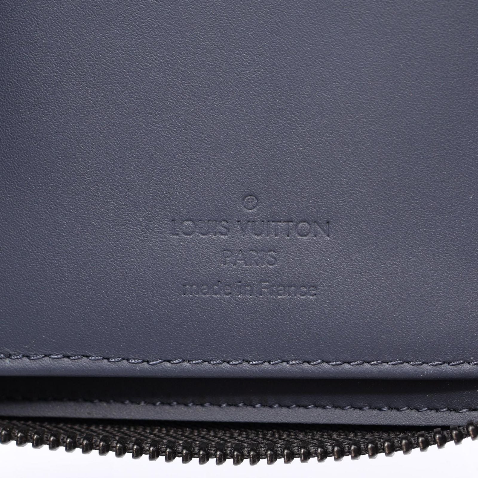 Louis Vuitton Round Wallet Zippy Vertical Navy Leather — view 4