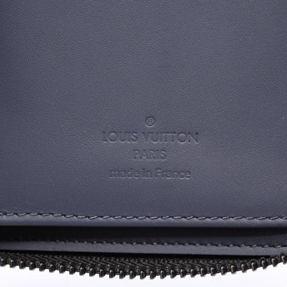 Louis Vuitton Round Wallet Zippy Vertical Navy Leather — view 4