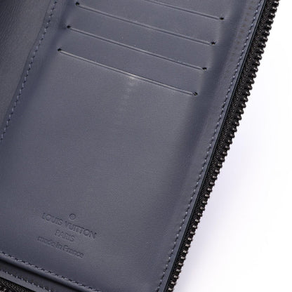 Louis Vuitton Round Wallet Zippy Vertical Navy Leather — view 7