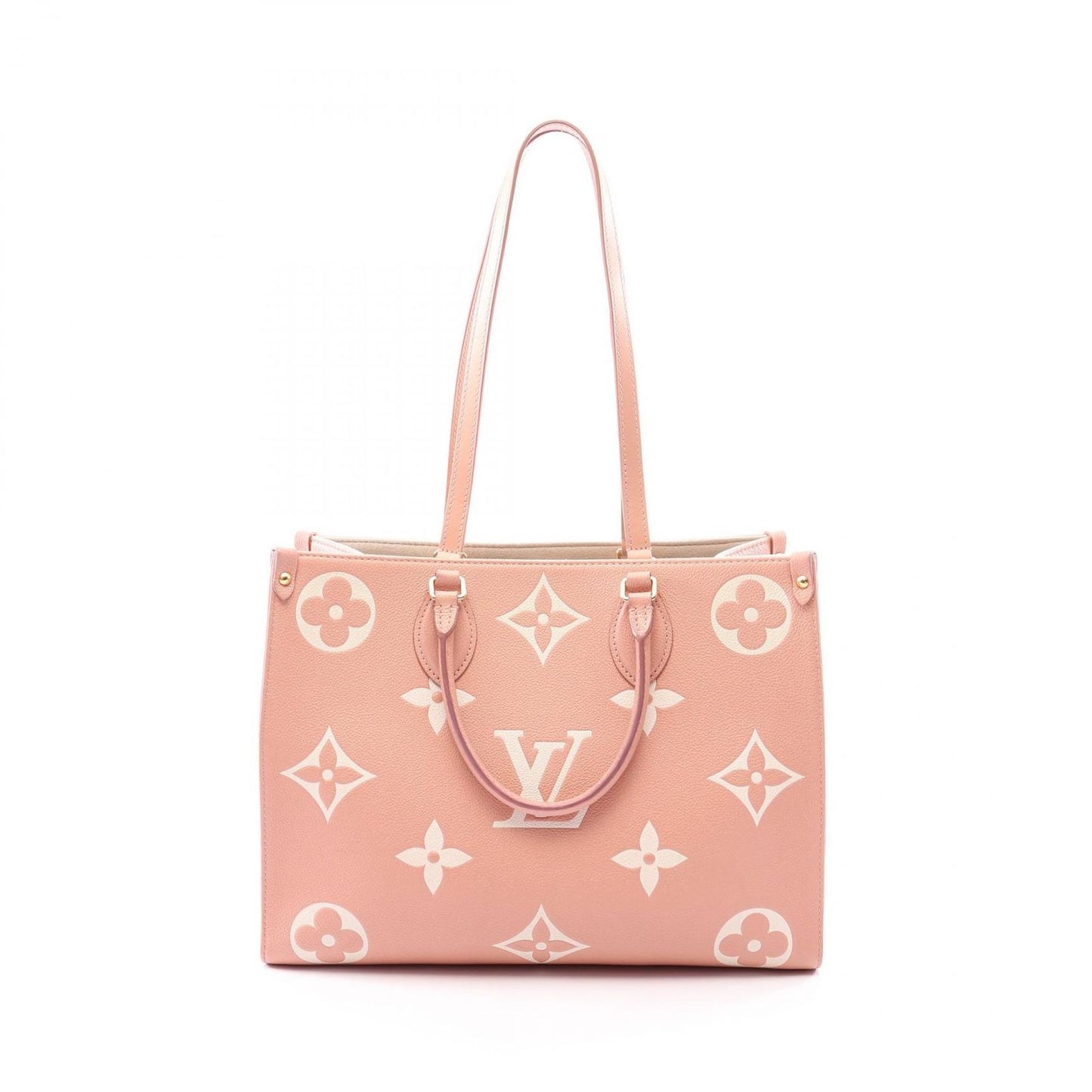 Louis Vuitton Tote On The Go Rose Trianon Cream Leather