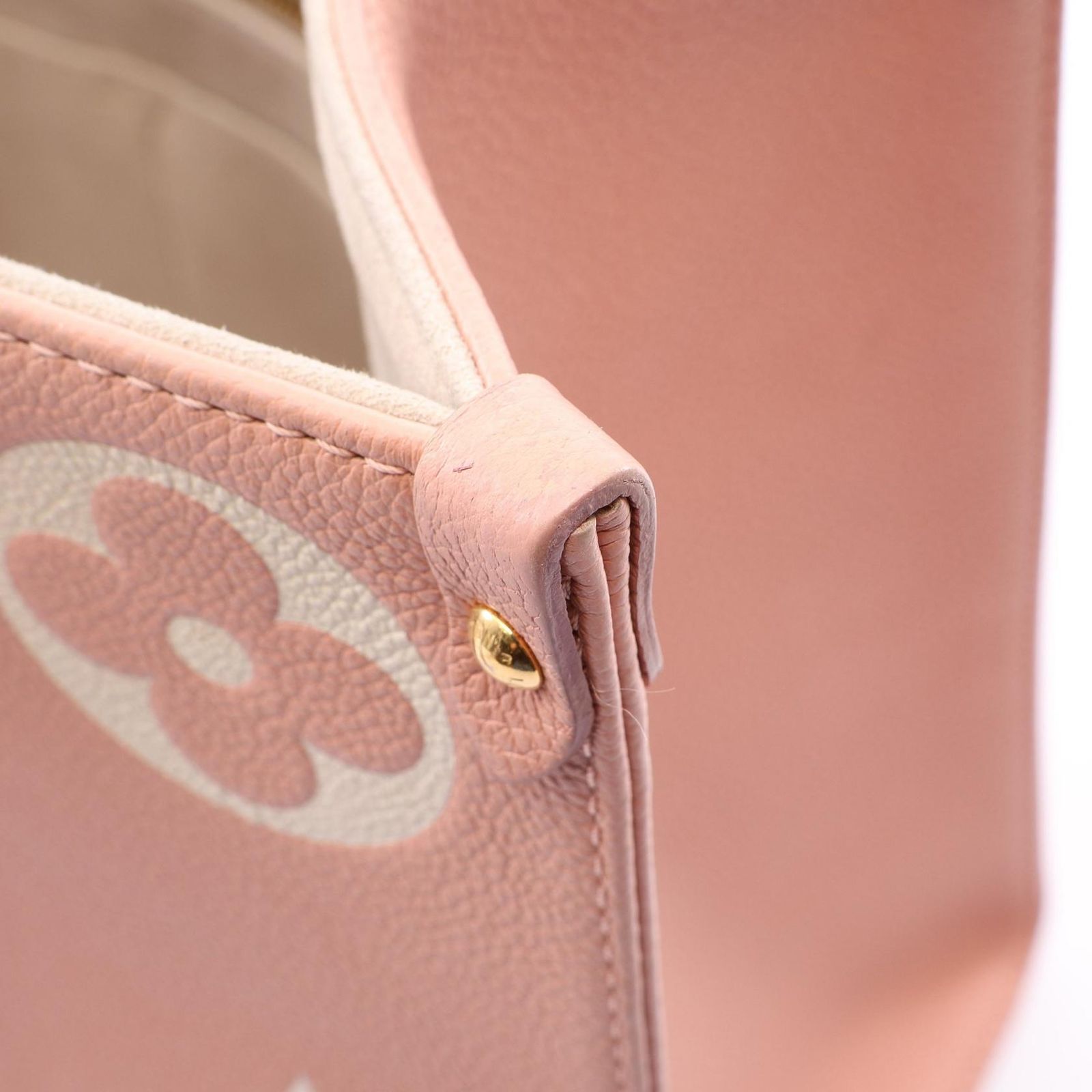 Louis Vuitton Tote On The Go Rose Trianon Cream Leather — view 6